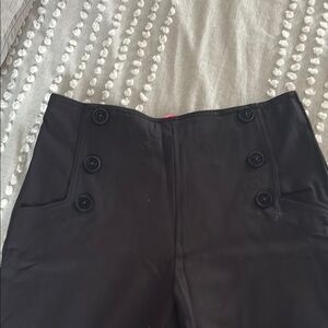 Vilagallo Black Double-Breasted Flare Pants